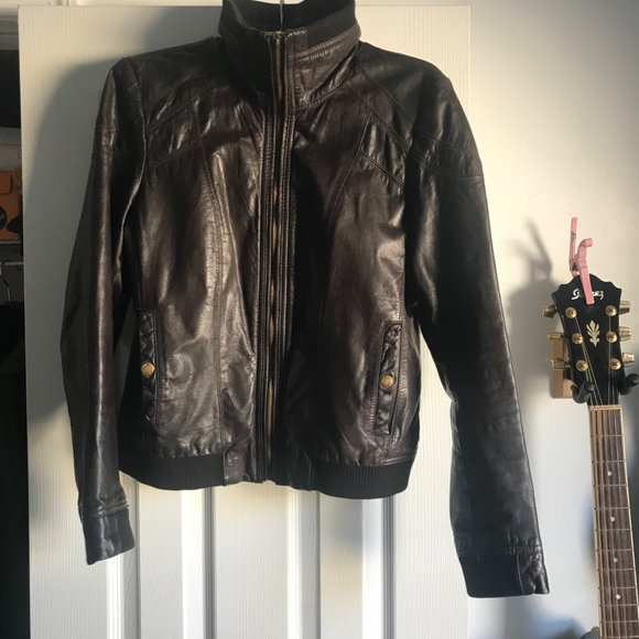 GUESS Leather Jacket - Picture 2 of 6